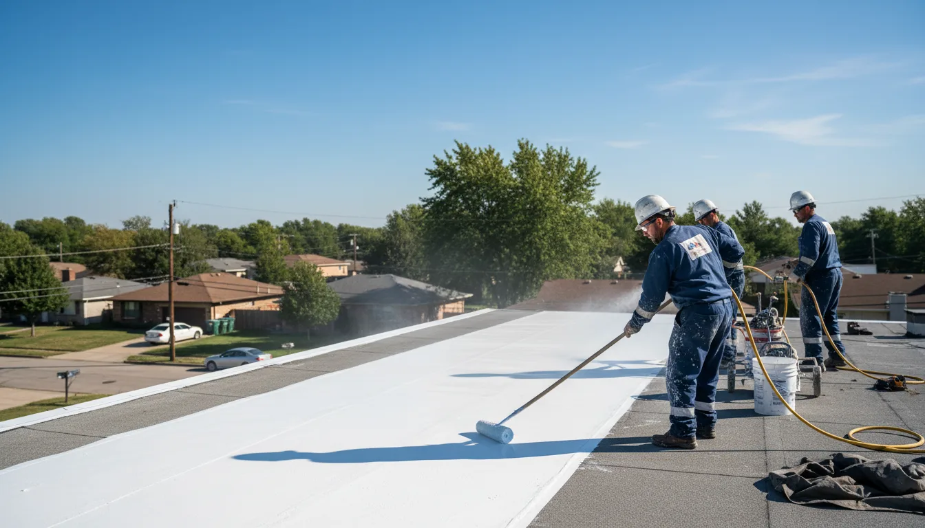 Commercial roof coating in Hudson, IA near me